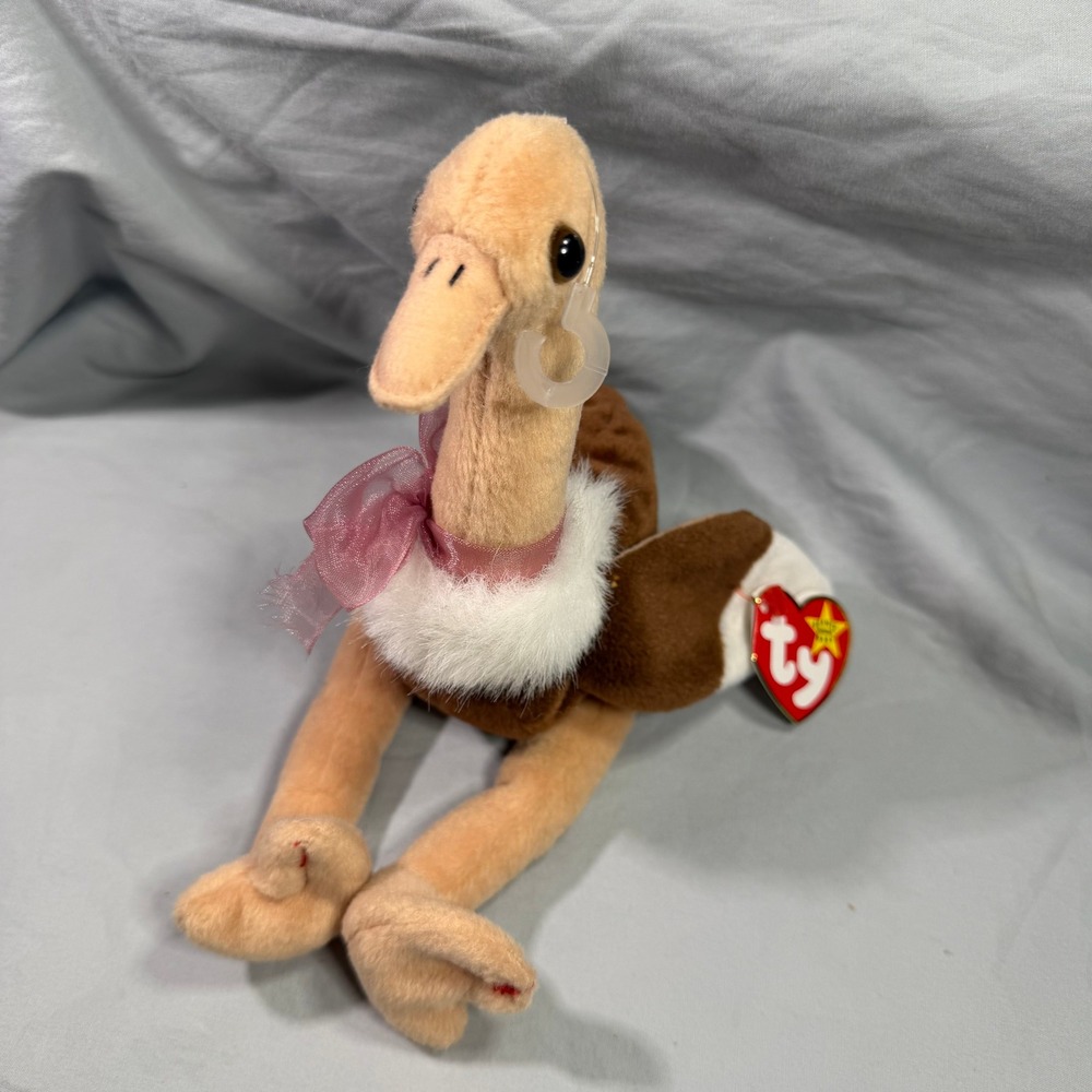 Ty Beanie Babies Stretch‎ Ostrich Plush 1997 Retired with Tag